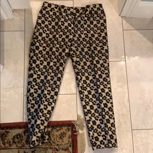 Floral Black and Tan Ann Taylor slacks